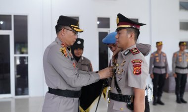 Kapolres Pidie Pimpin Langsung Penyerahan Jabatan Kasat Lantas