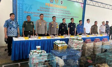 Kapolres Aceh Timur Hadiri Pemusnahan Barang Bukti di Kantor Bea Cukai Langsa