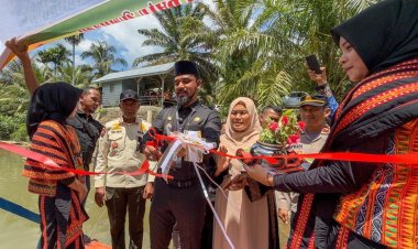 Kapolsek Simpang Jernih Dampingi Bupati Aceh Timur Resmikan Getek