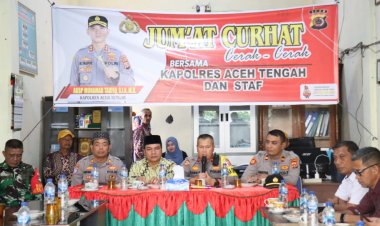 Jumat Curhat di Kute Panang, Polres Aceh Tengah Hadirkan Solusi dan Salurkan Bantuan Sembako