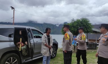 Beri Rasa Aman di Akhir Pekan, Polsek Lut Tawar Patroli di Lokasi Wisata dan Sampaikan Imbauan Kamtibmas