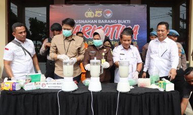 Polres Aceh Tamiang Musnahkan Barang Bukti Narkotika Seberat 6,2 Kg