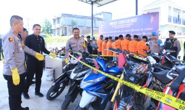 Polres Aceh Utara Tangkap Tiga Pelaku Curanmor, 32 Unit Sepmor Jadi Barang Bukti