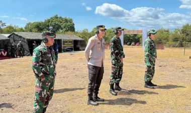 Kapolres Pidie Ikut Ambil Bagian Dalam Latihan Tembak Meriam Bersama Yon Armed 17/ RC