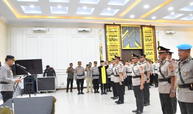 Kapolres Aceh Timur Pimpin Sertijab Kabag, Kasat, Kapolsek dan Pelantikan Kasipropam