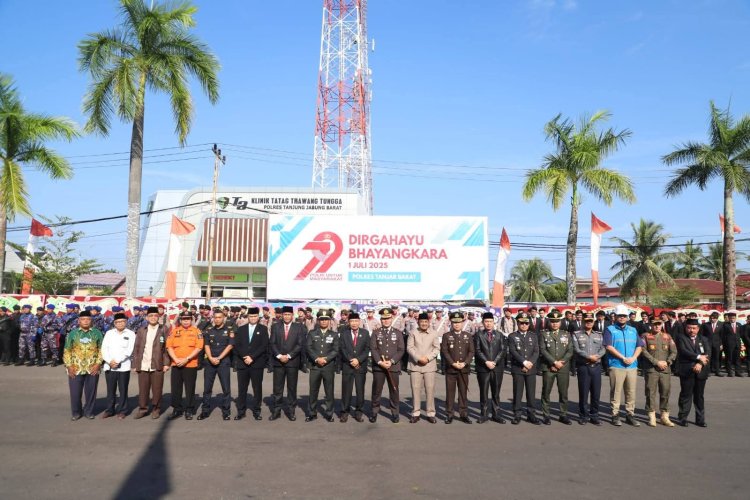 Bupati Anwar Sadat Hadiri Syukuran HUT Bhayangkara ke-79 di Polres Tanjab Barat: Sinergi Dijaga, Kamtibmas Kondusif