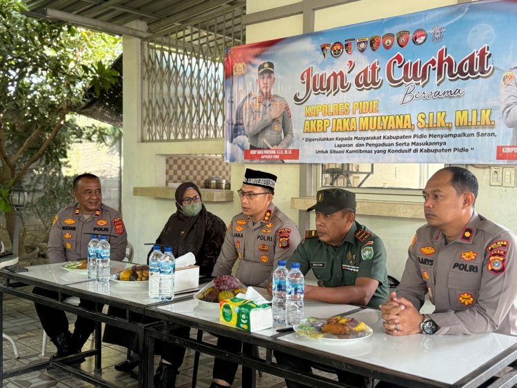 Jumat Curhat di Grong-Grong, Kapolres Pidie Dengar Langsung Aspirasi Warga