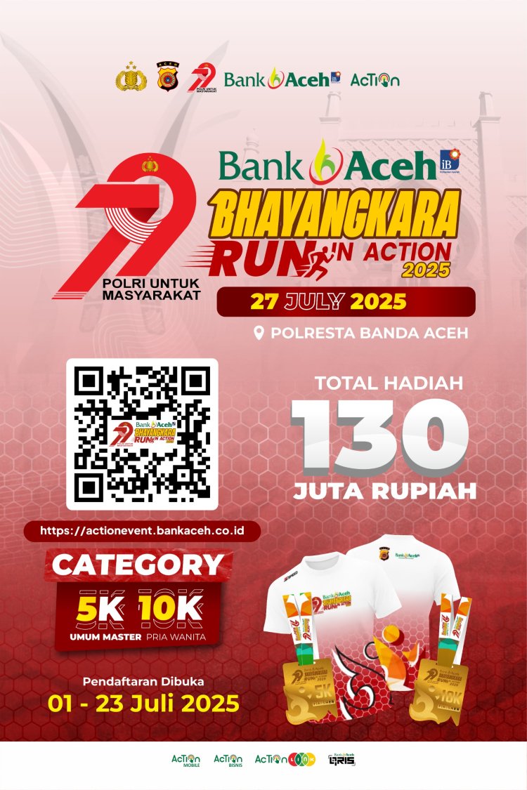 Yuk Ikuti Bhayangkara Run Polda Aceh, Berhadiah Total Ratusan Juta