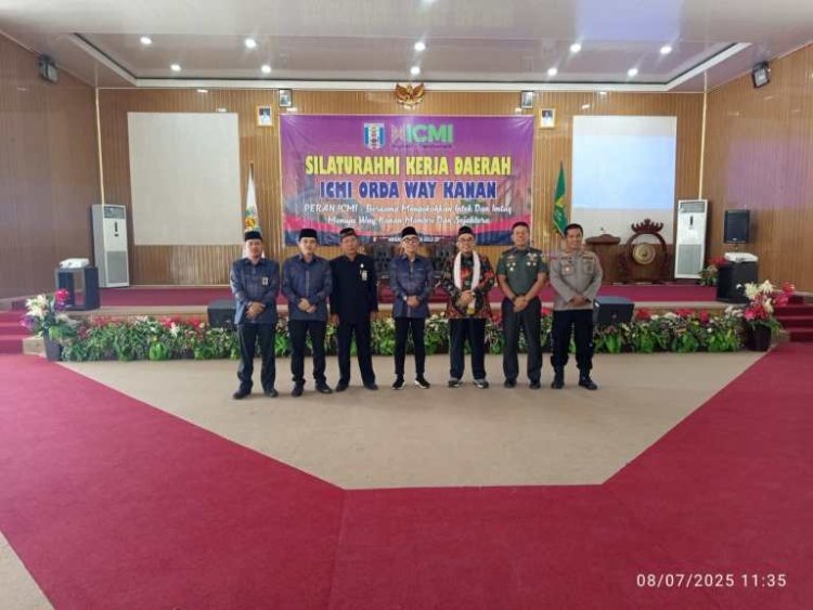 Bersama Forkopimda, Bupati Ayu Asalasiyah hadiri Kegiatan Silaturahmi Daerah ICMI ORDA Way Kanan