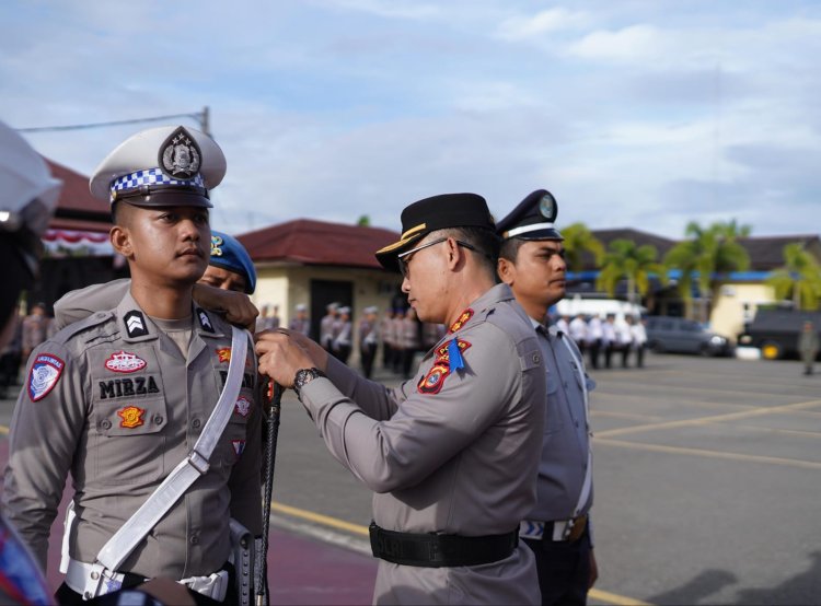 Kapolres Pidie Pimpin Apel Gelar Pasukan Operasi Patuh Seulawah 2025