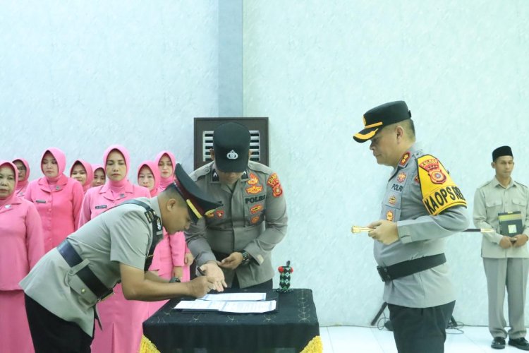 Polres Aceh Utara Gelar Sertijab Kapolsek Paya Bakong