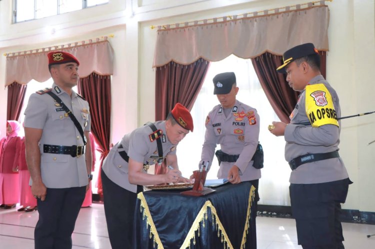 Kapolres Bener Meriah Pimpin Sertijab Lima Pejabat Utama