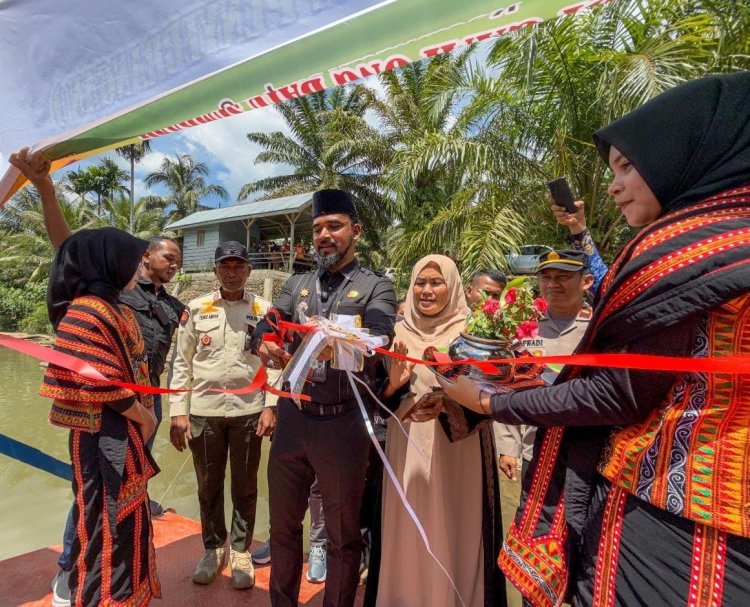 Kapolsek Simpang Jernih Dampingi Bupati Aceh Timur Resmikan Getek