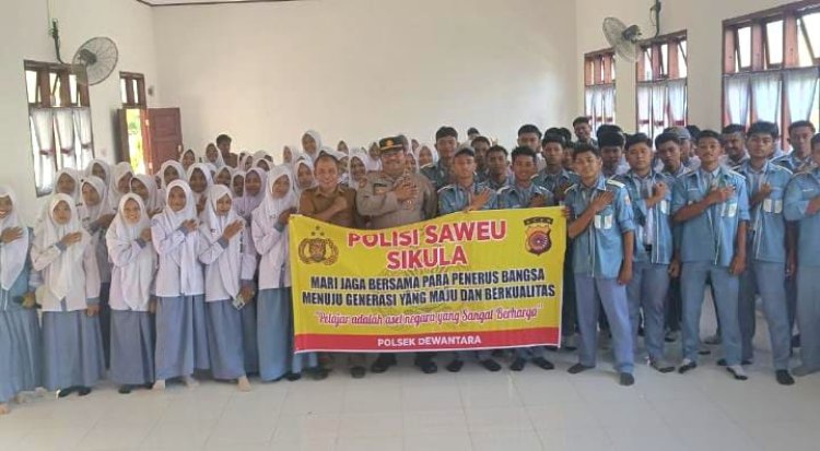 Polri Untuk Masyarakat: Polsek Dewantara Sosialisasi di SMA Negeri 1 Dewantara Tentang Bahayanya Bullying dan Judol