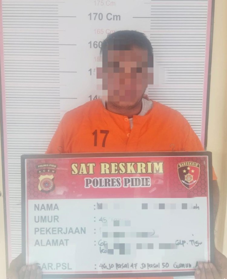 Satreskrim Polres Pidie Amankan Seorang ASN Pelaku Dugaan Pencabulan Terhadap Anak