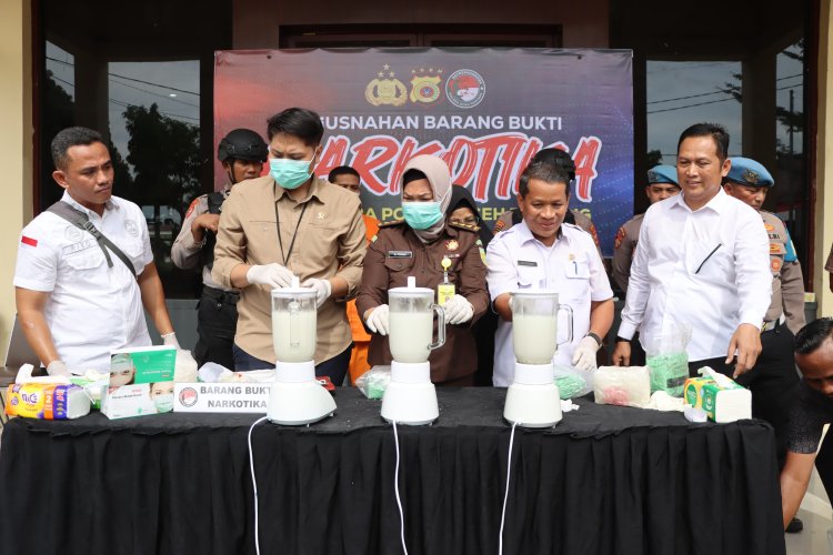 Polres Aceh Tamiang Musnahkan Barang Bukti Narkotika Seberat 6,2 Kg