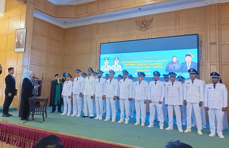 Plt Sekda Kota Langsa Lantik 23 dan Perpanjang 17 Pj Geuchik