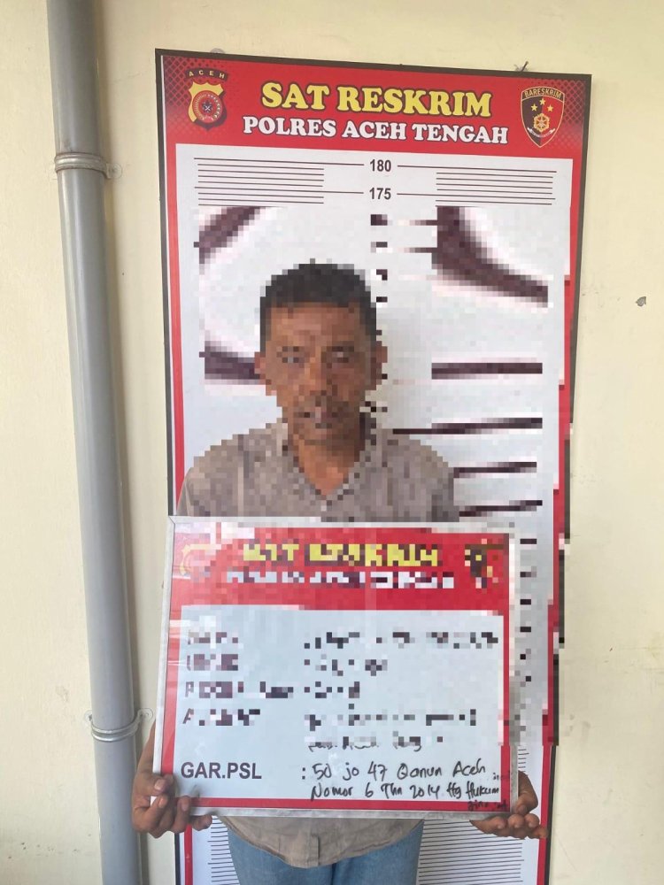 Polres Aceh Tengah Tangkap Tersangka Jarimah Pemerkosaan dan Pelecehan Seksual Anak Bawah Umur