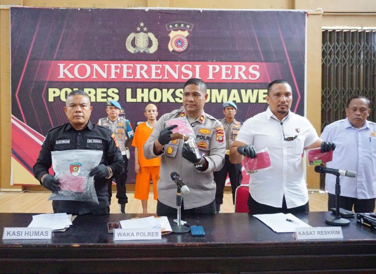 Polres Lhokseumawe Tangkap Terduga Pelaku Pembakaran Rumah di Aceh Utara, Sita Senpi Rakitan