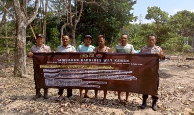 Cegah Kebakaran Hutan Dan Lahan, Polsek Negara Batin Gelar Sosialisasi di Kampung Gedung Jaya