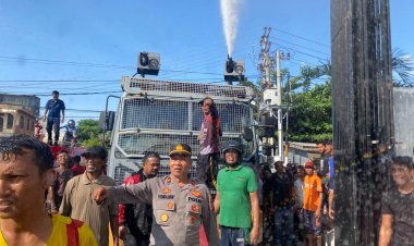 Kebakaran Gudang Es Krim Aice di Lhokseumawe, Polres Kerahkan Personel Bantu Padamkan Api