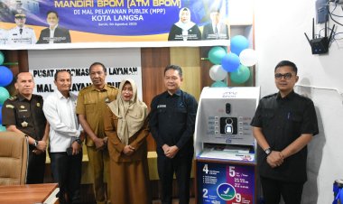 Walikota Langsa Resmikan ATM BPOM di MPP