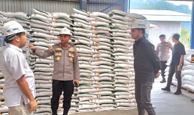 Kapolres Aceh Tengah Lakukan Koordinasi dan Monitoring Stok Beras Subsidi dan SPHP di Perum Bulog Takengon
