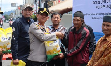 Pangan Murah Serentak, Polres Aceh Tengah Kembali Sinergi dengan Perum Bulog Kancab Takengon