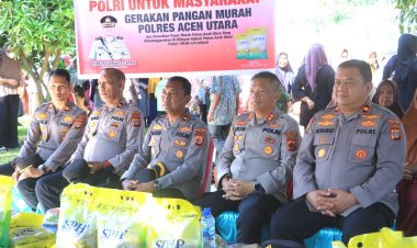 Kapolres Aceh Utara Pimpin Gerakan Pangan Murah, Warga Cot Girek Nikmati Harga Terjangkau