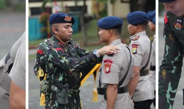 Batalyon D Pelopor Sat Brimob Polda Metro Jaya Gelar Upacara Pengukuhan Jabatan dan Sertijab