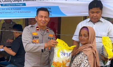 GPM Polsek Simpang Jernih Diserbu Warga, 3 Ton Beras SPHP Ludes Dalam 2 Jam