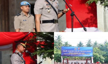 Pimpin Upacara Hari Juang Polri Tahun 2025, Kapolres Aceh Timur Bacakan Proklamasi Polisi