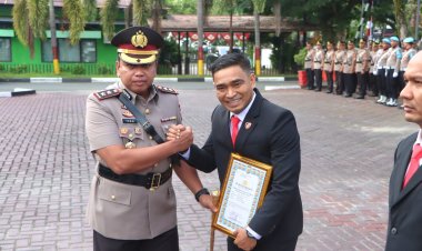 Hari Juang Polri 2025, Polres Aceh Barat Apresiasi Puluhan Personel Berprestasi
