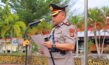 Kapolres Aceh Tamiang Pimpin Upacara Hari Juang Polri