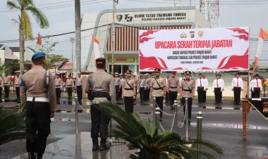 Kapolres Tanjab barat Pimpin Sertijab Kasat Lantas dan Kapolsek Tungkal Ilir