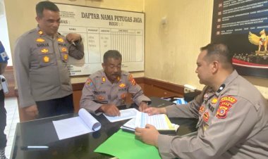 Tim Siwas Polres Lhokseumawe Laksanakan Audit Kinerja ke Polsek Muara Satu