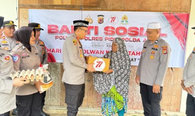 Polwan Polres Pidie Gelar Bakti Sosial dalam Rangka Hari Jadi Polwan ke-77