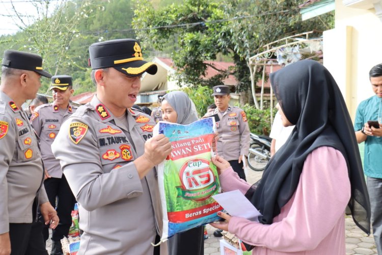 Wujud Cinta untuk Anak Yatim, Polres Aceh Tengah Berikan Bantuan Sembako dan Tali Asih
