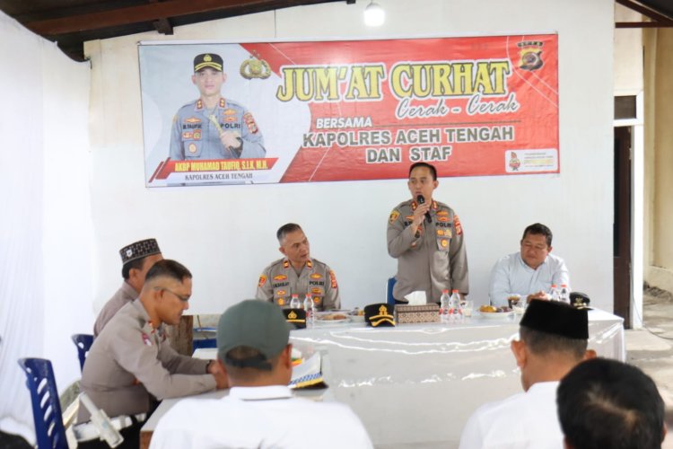 Jumat Curhat Bersama Reje se-Kecamatan Lut Tawar, Kapolres Aceh Tengah Dengar Aspirasi dan Beri Solusi