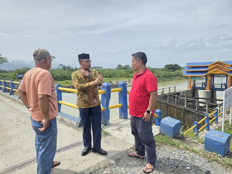 Haji Uma Kawal Progres Pengadaan Tanah Proyek Irigasi Lhok Guci, Capai 81 Persen