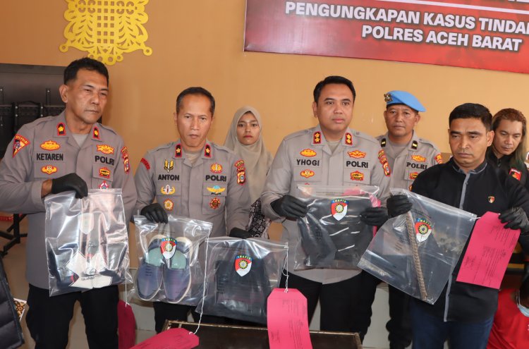 Polres Aceh Barat Ungkap Kasus Pembunuhan Disertai Pencurian Kendaraan Bermotor