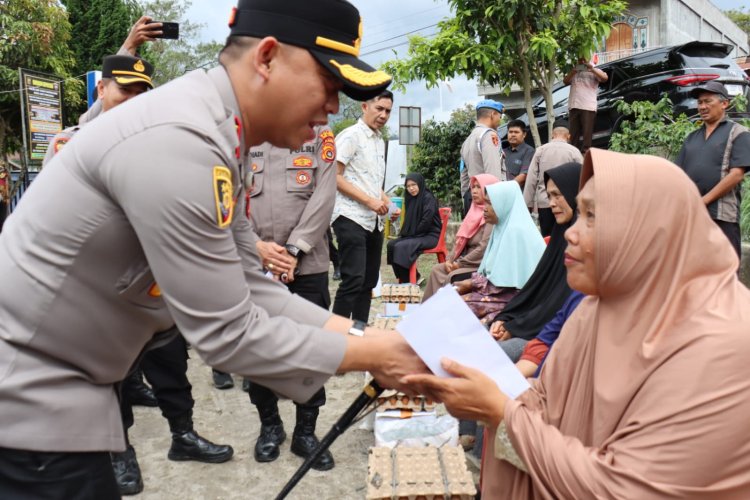 Sambut HUT RI ke-80, Polres Aceh Tengah Gelar Bakti Sosial Bagikan 20 Paket Sembako dan Tali Asih