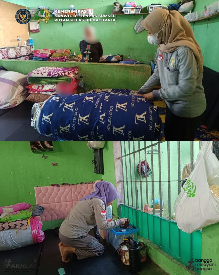 Upaya Deteksi Dini Gangguan Kamtib,Rutan Baturaja Gelar Razia Rutin