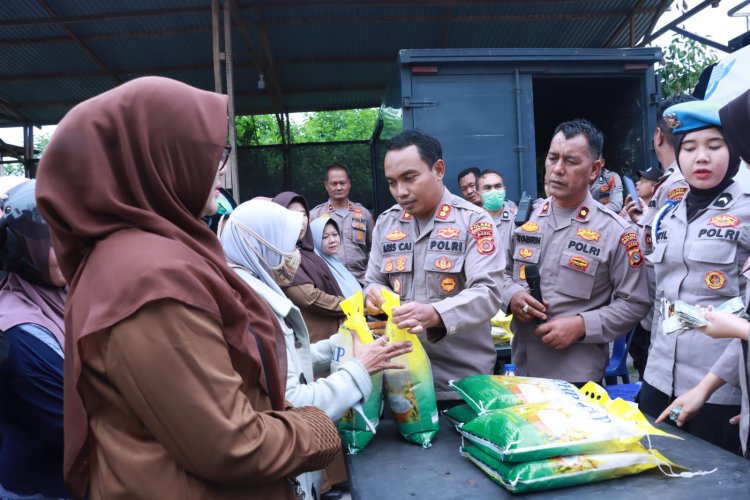 4 Ton Beras Ludes dalam 3 Jam! Gerakan Pangan Murah Polres Bener Meriah Diserbu Warga