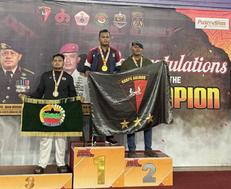Atlet Brimob Polda Metro Jaya Sabet Banyak Medali di Dankobrimob Taekwondo Championship 2025