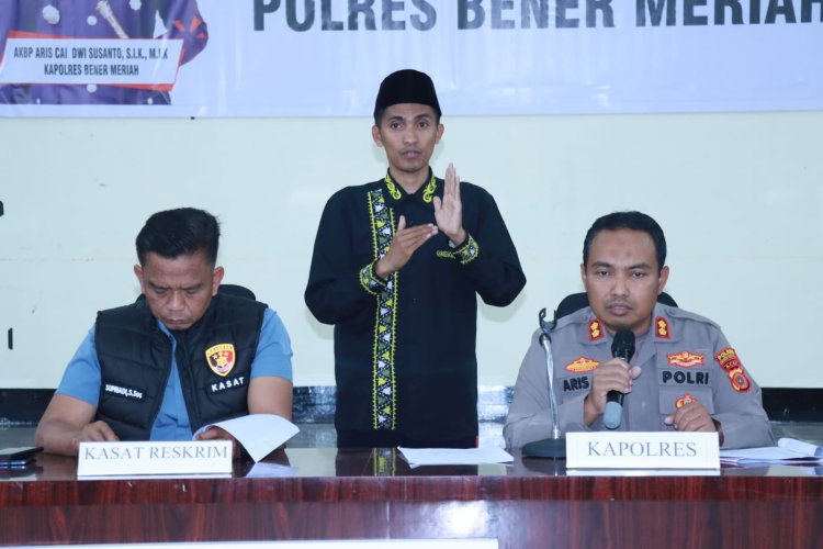 Polres Bener Meriah Paparkan Fakta Kasus Meninggalnya Sutrisman