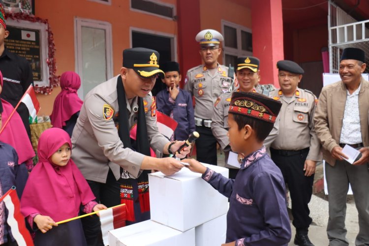 Wujud Cinta Sesama, Polres Aceh Tengah Kembali Salurkan Bantuan Sembako dan Tali Asih ke Panti Asuhan