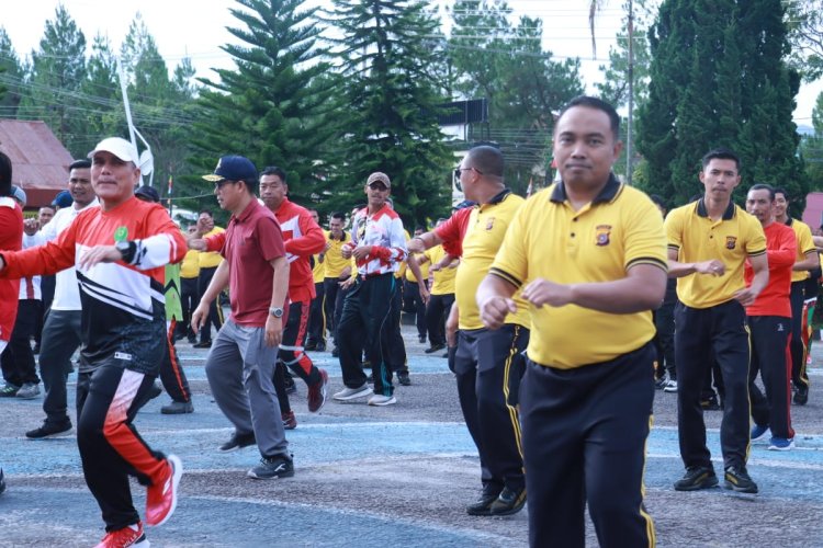 Polres Bener Meriah Gelar Senam Bersama dan Lomba Meriahkan HUT RI ke-80