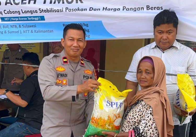 GPM Polsek Simpang Jernih Diserbu Warga, 3 Ton Beras SPHP Ludes Dalam 2 Jam