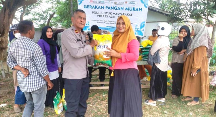 Polsek Idi Rayeuk Gelar GPM, Beras SPHP 1,5 Ton Habis Terjual Dalam Waktu Kurang Dari 1 Jam